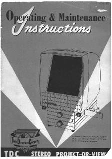 Bell and Howell TDC manual. Camera Instructions.